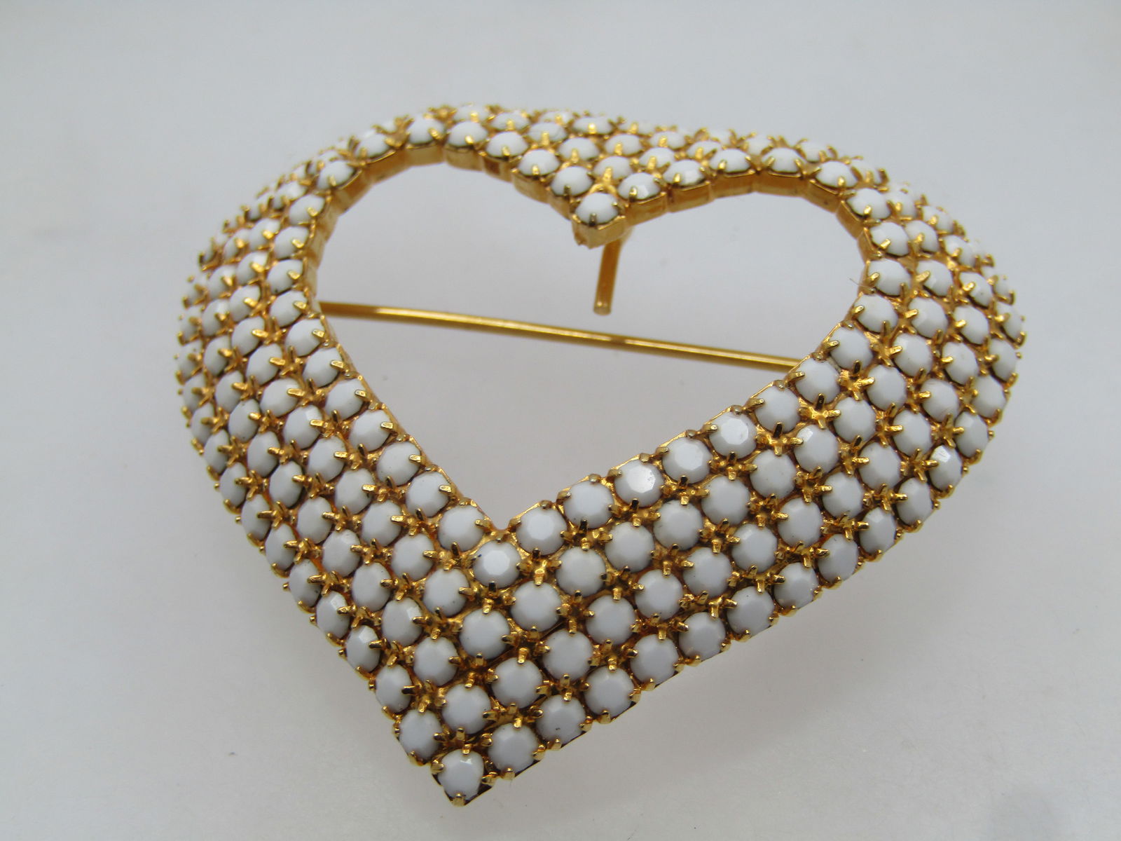 Vintage Yellow Enameled Bee Brooch, Yellow Rhinestones, 1950's-1960's - 5