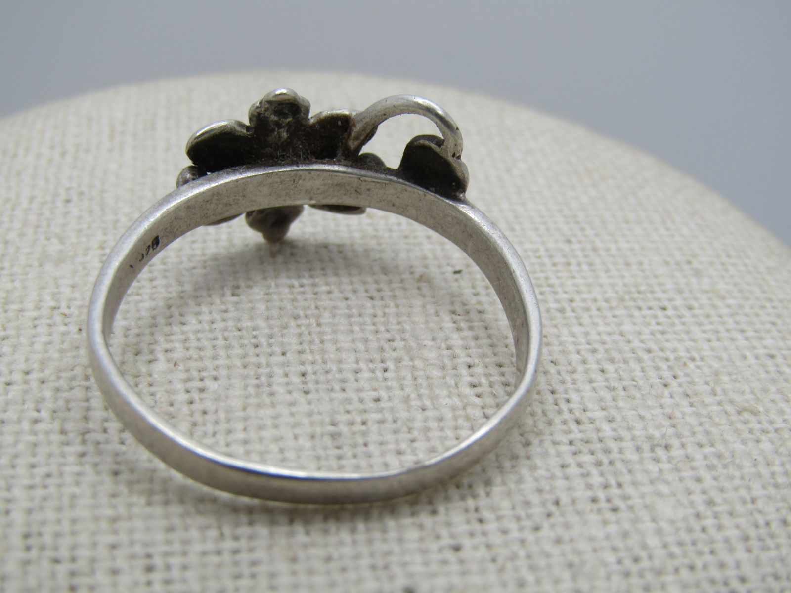 Vintage Floral Blossom Stem Ring, Sz 13.5, 1970's-1980's - 6