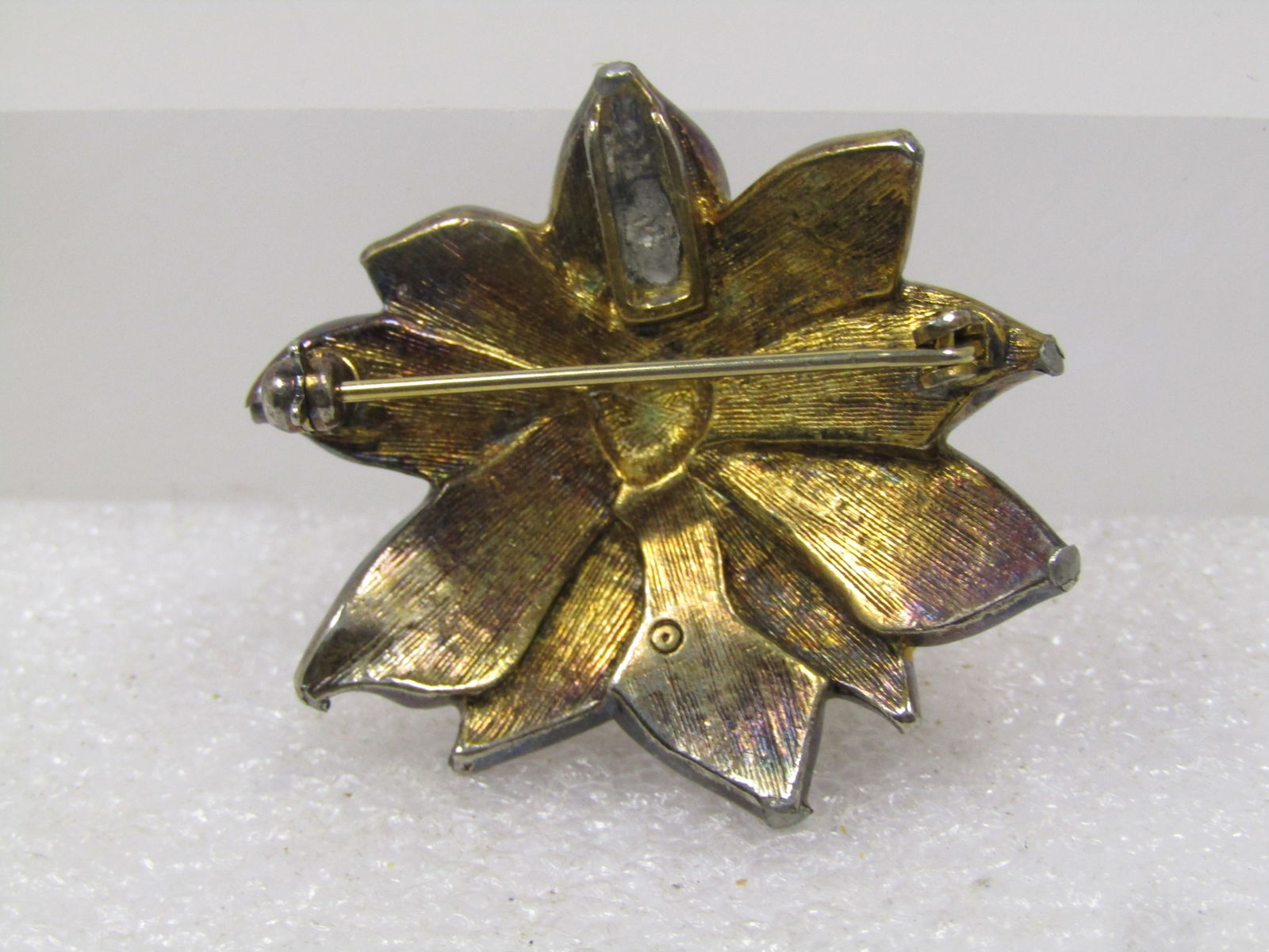 Vintage Glitter Enameled Blossom Brooch, 1980's - 4