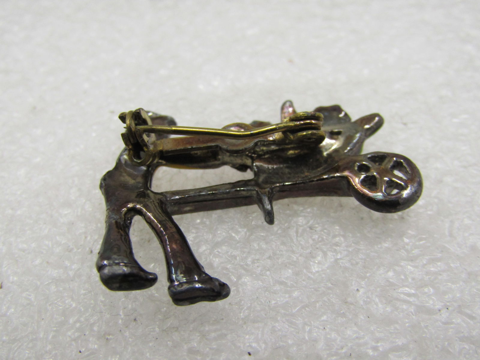 Vintage Enameled Flower Gardener Brooch, 1950's-1960's. - 6