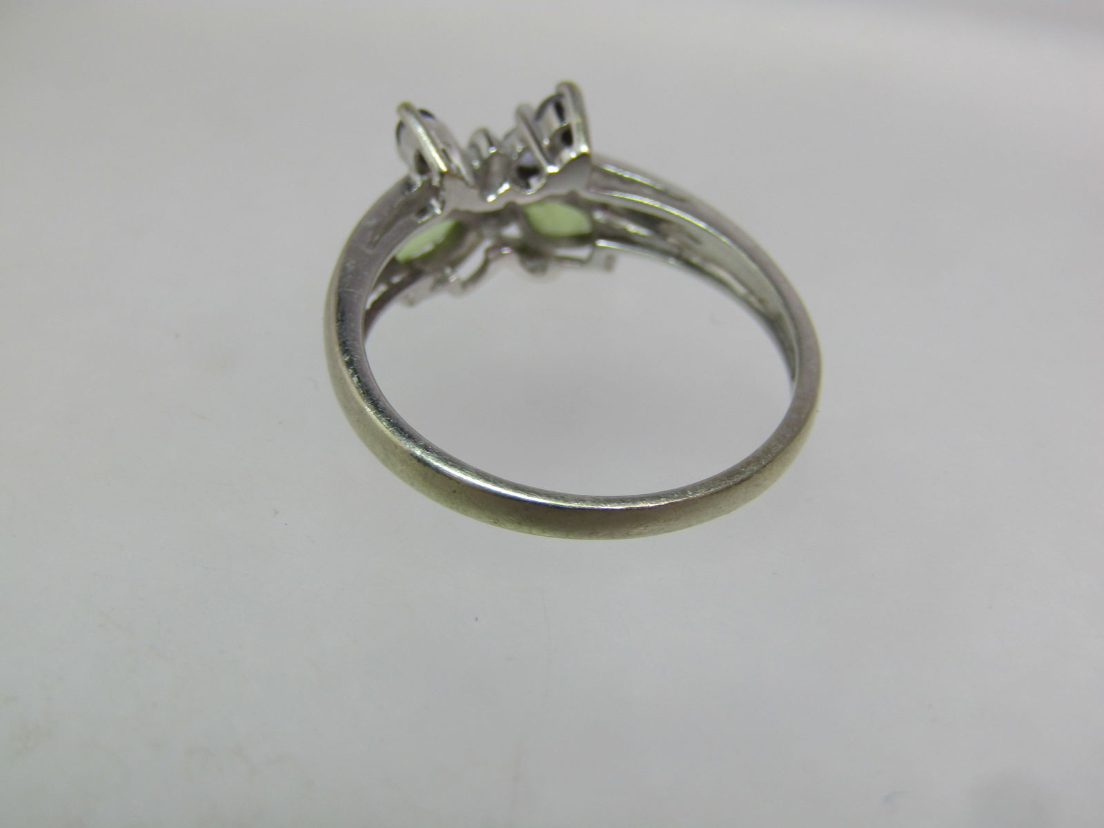 Vintage 10kt Gemstone Butterfly Ring, Sz. 7, 1980's, Signed - 3