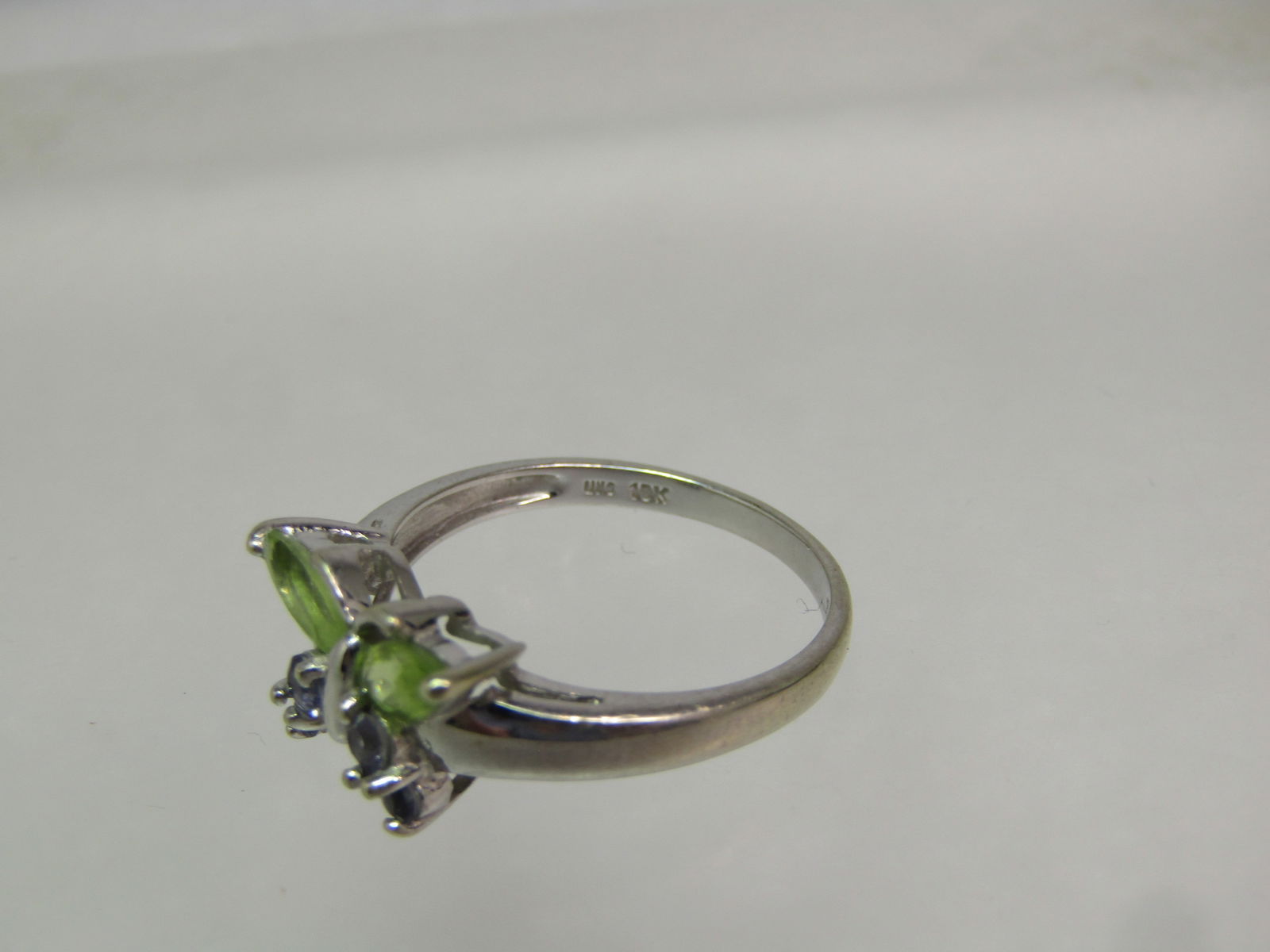 Vintage 10kt Gemstone Butterfly Ring, Sz. 7, 1980's, Signed - 4