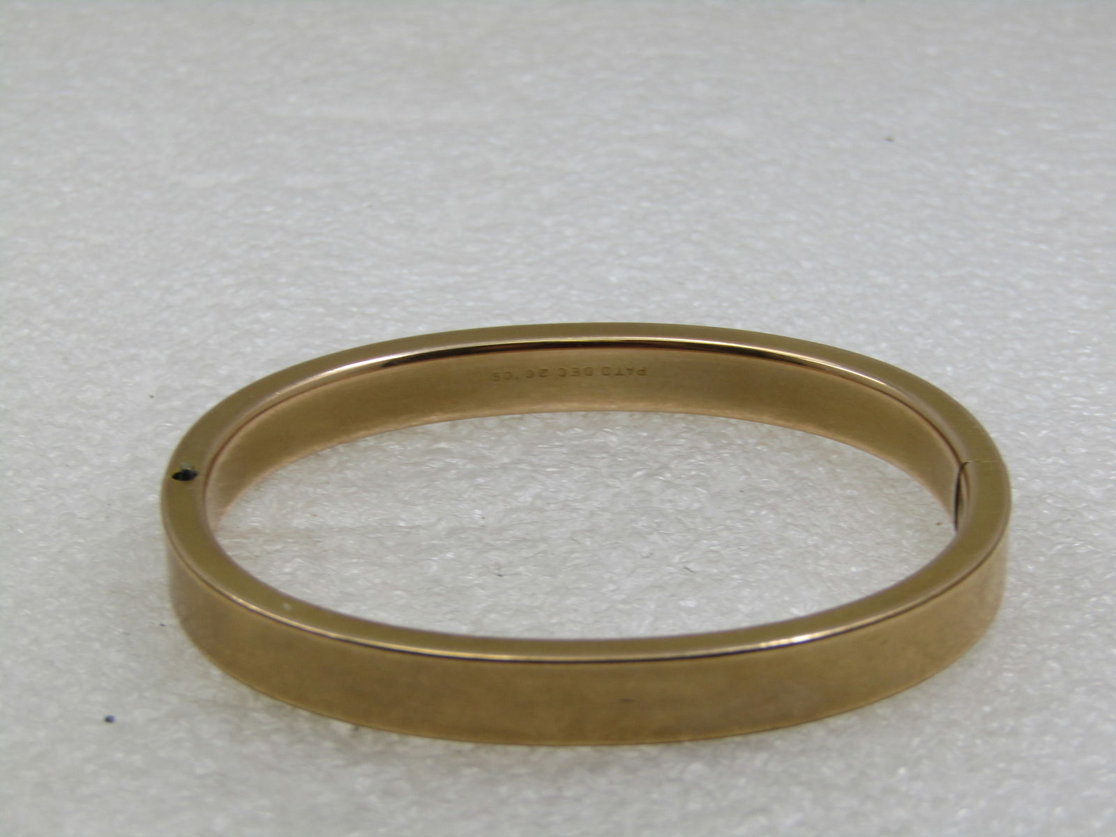 Antique Hinged 10kt Gold Filled Bangle Bracelet, Engraved MLM, Signed Bates & B. 6.75" - 4