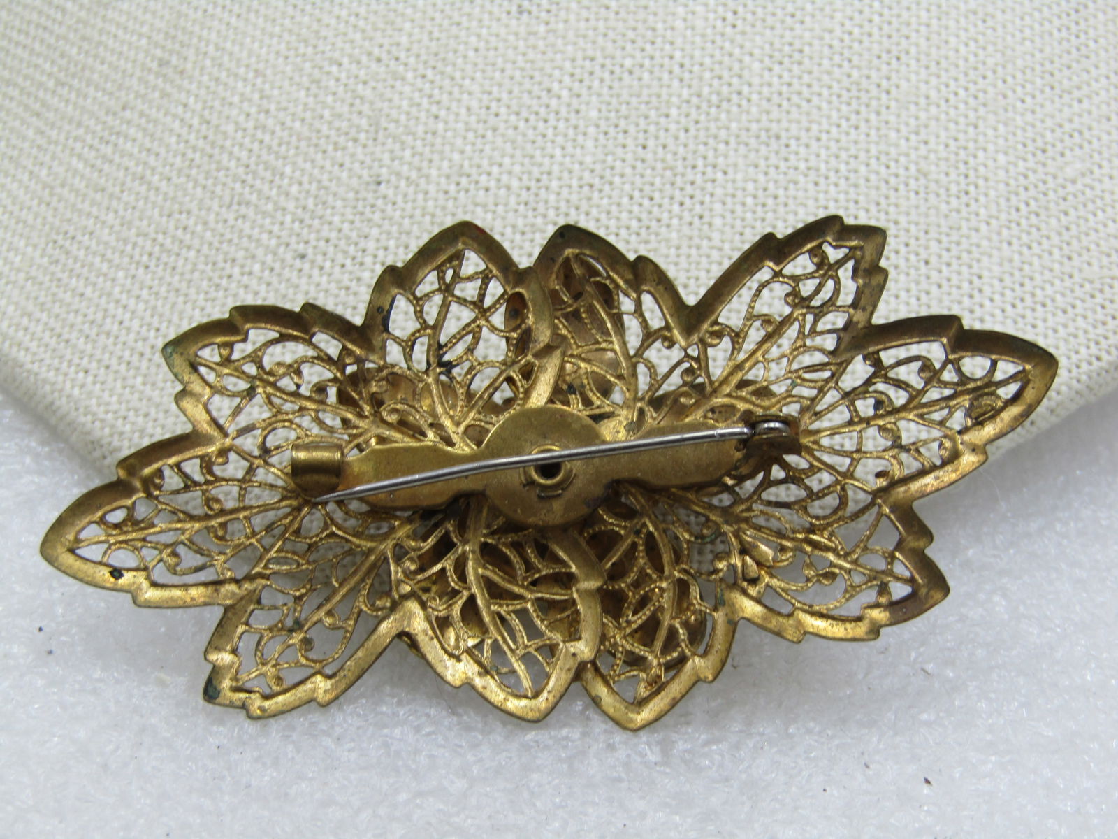 Victorian Filigree Floral Brooch, 3", C-Clasp - 4