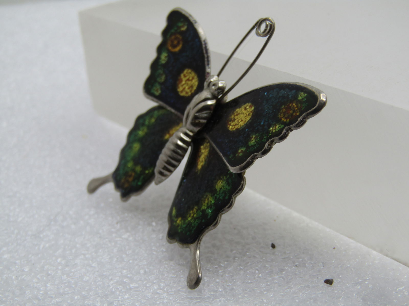 Vintage Enameled Butterfly Brooch, 1960's - 2