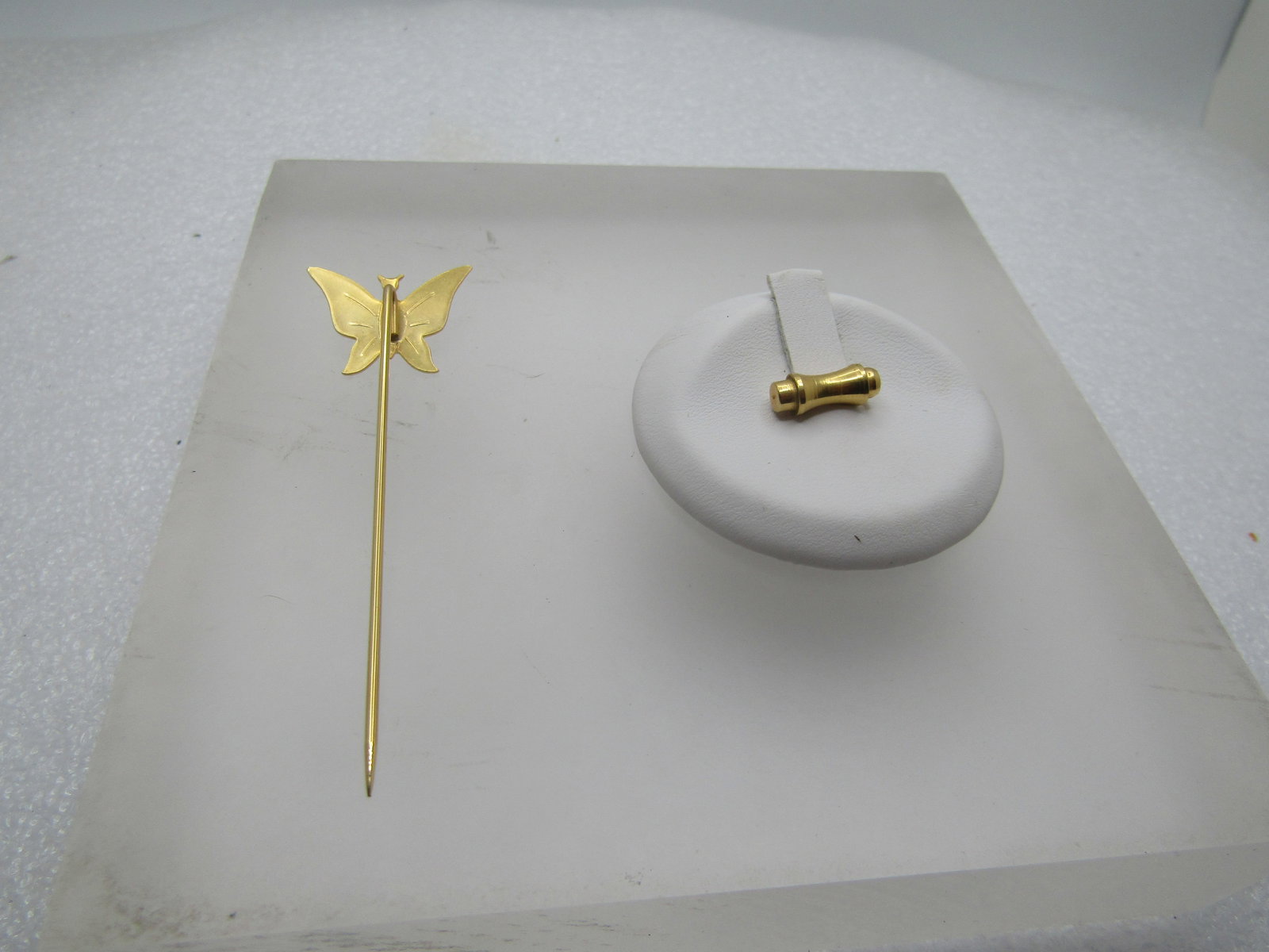 Vintage Butterfly Stick Pin, Safety Cap, 1960's-1970's - 4