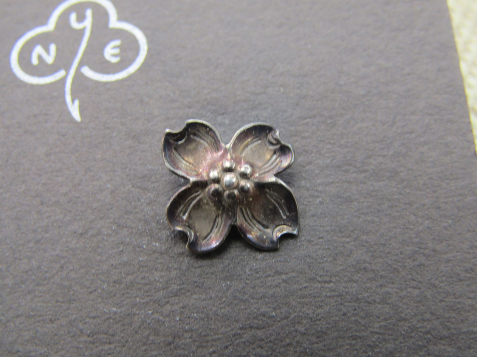 Vintage Sterling Stuart Nye Dogwood Tack Pin - 4