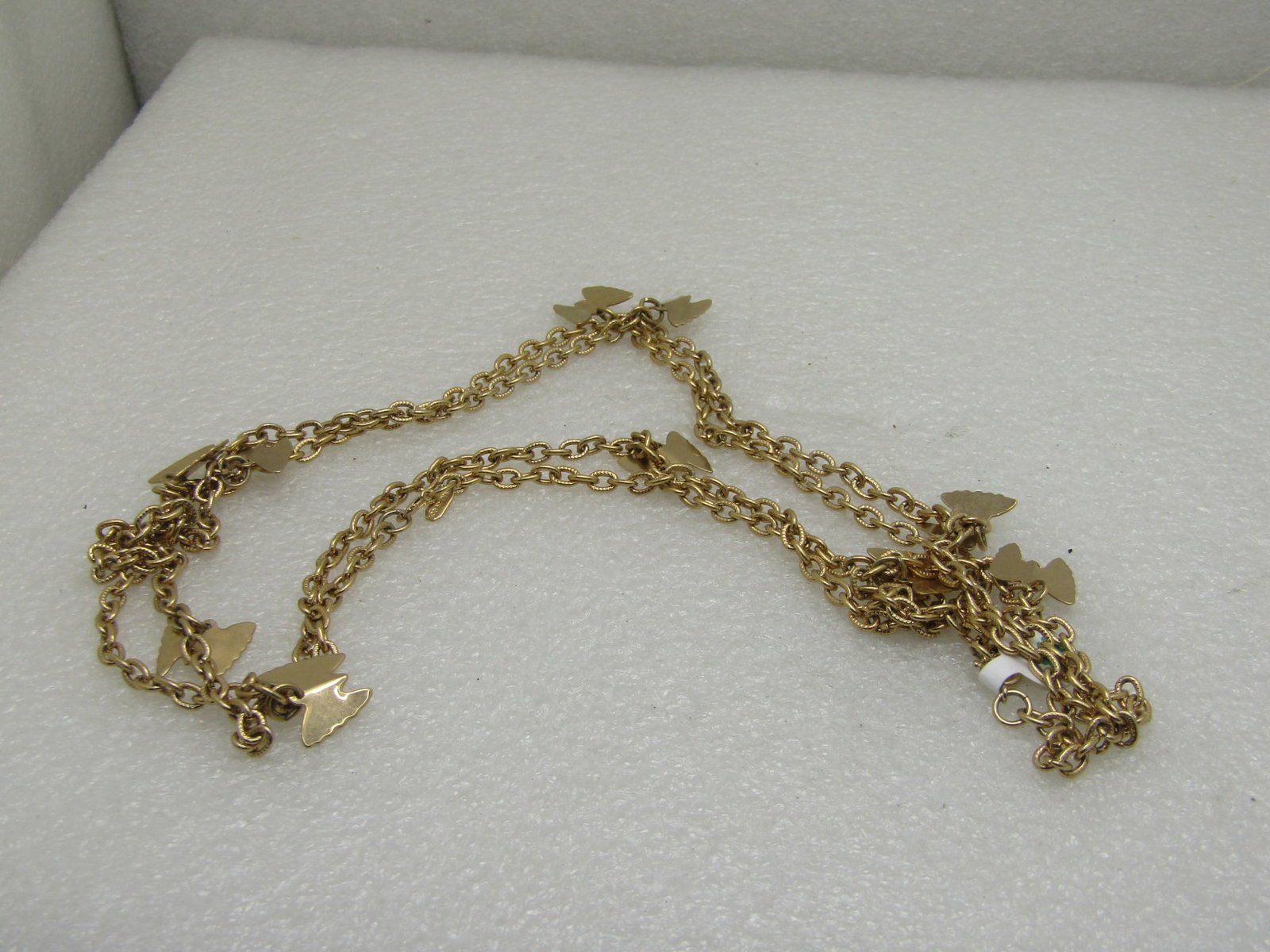 Vintage Sarah Coventry Gold Tone Butterfly Necklace 50" - 6