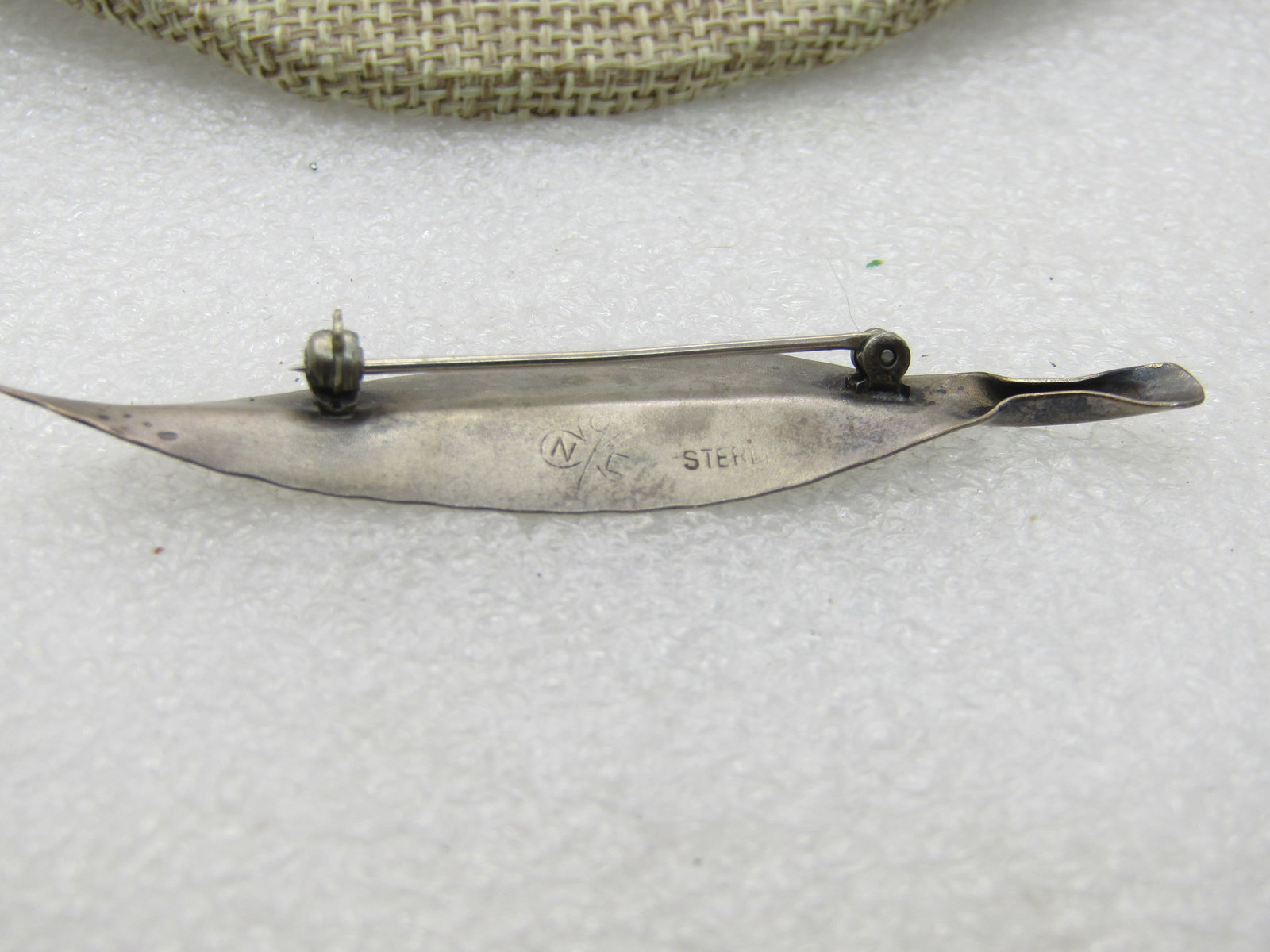 Vintage Sterling Stuart Nye Leaf Brooch, 2.5" - 5