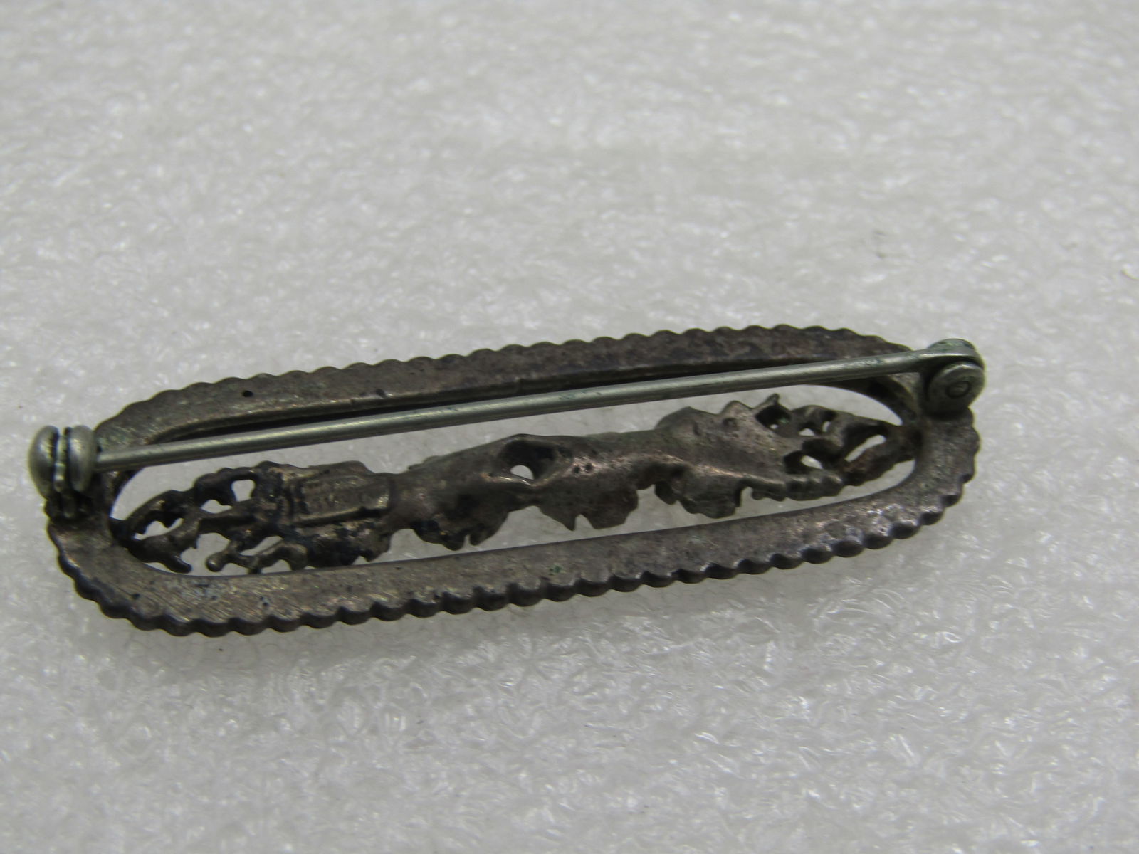 Vintage Beau Sterling Floral Bar Brooch, 2", 1940's - 4