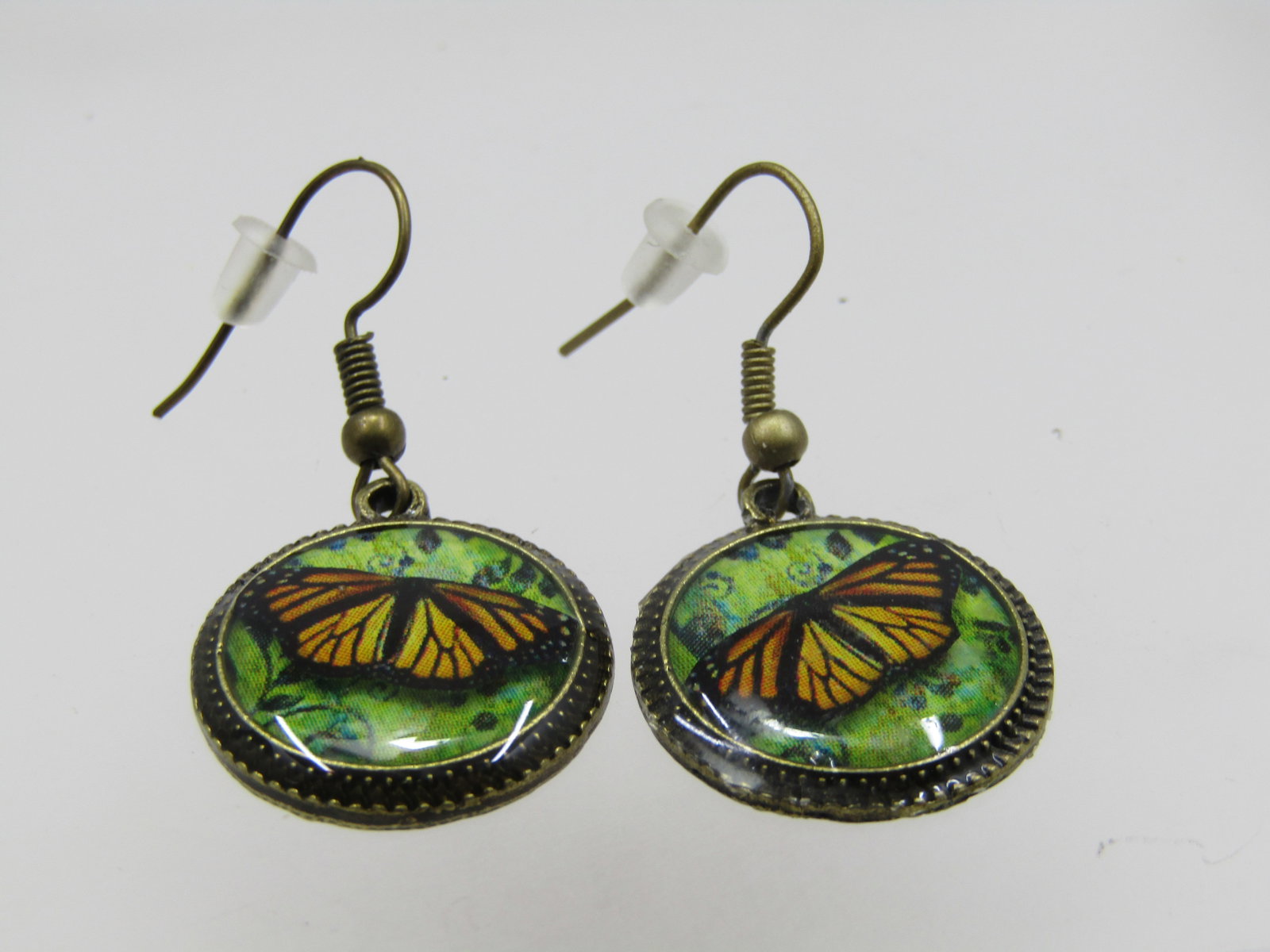 Vintage Monarch Butterfly Drop Pierced Earrings, 1980's-1990's - 3