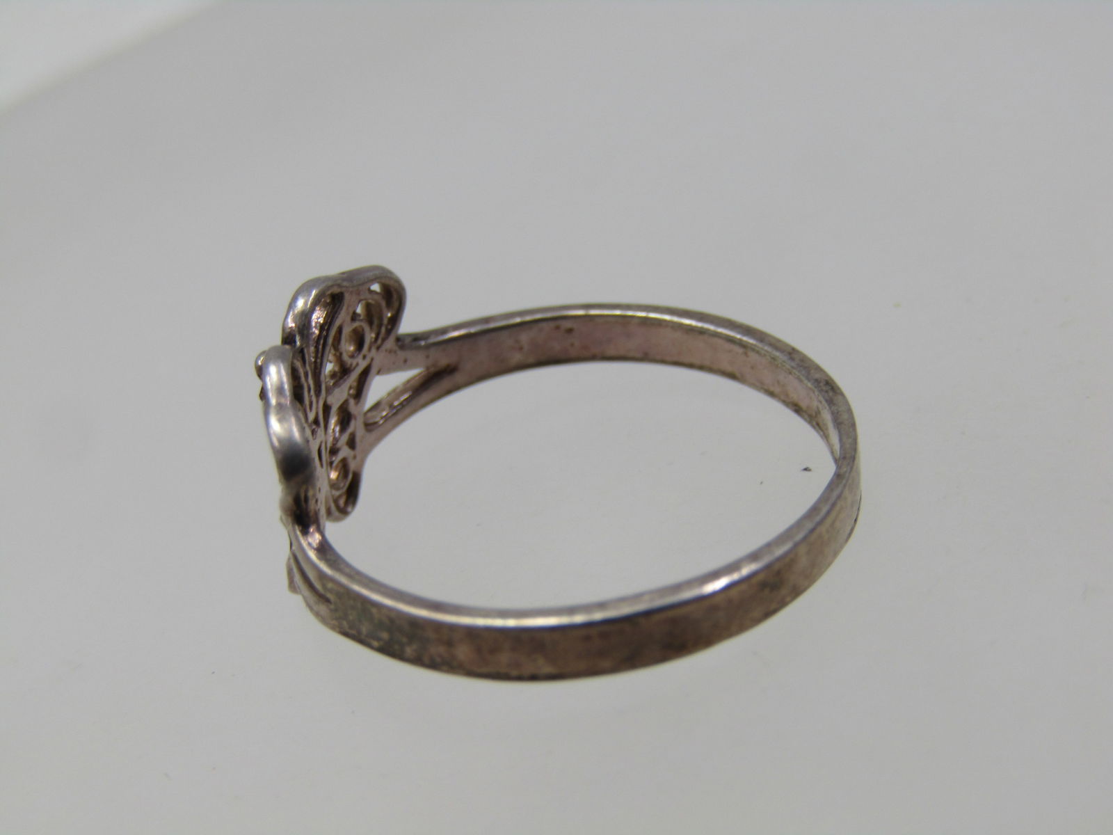 Vintage Sterling Silver Butterfly Ring, Sz. 7. Filigree, 1960's-1970's - 6
