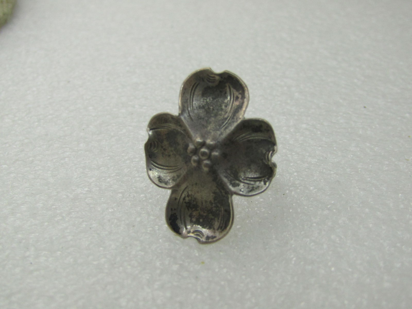 Vintage Sterling Stuart Nye Dogwood Ring, Adjustable - 4