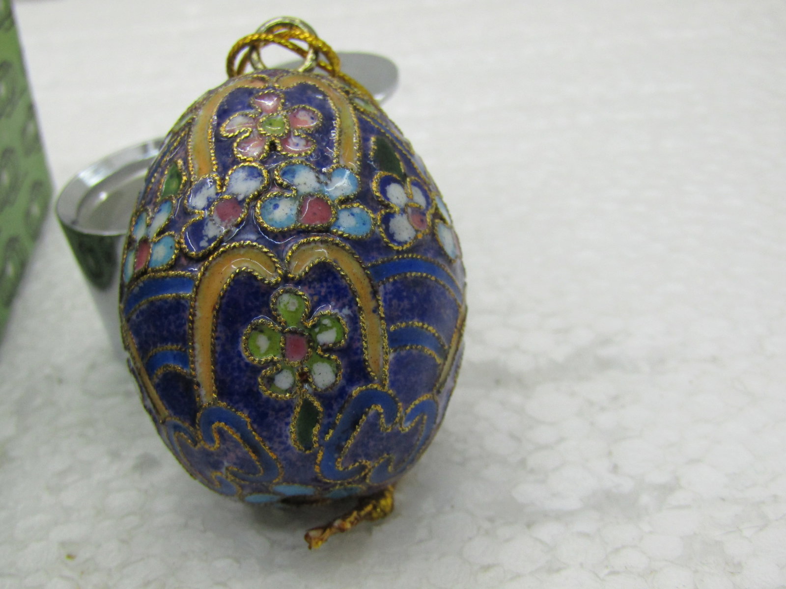 Cloisonne Eggs Set of Six, Boxed, 2", Floral, Alhambra, Cross Designs & More - 3
