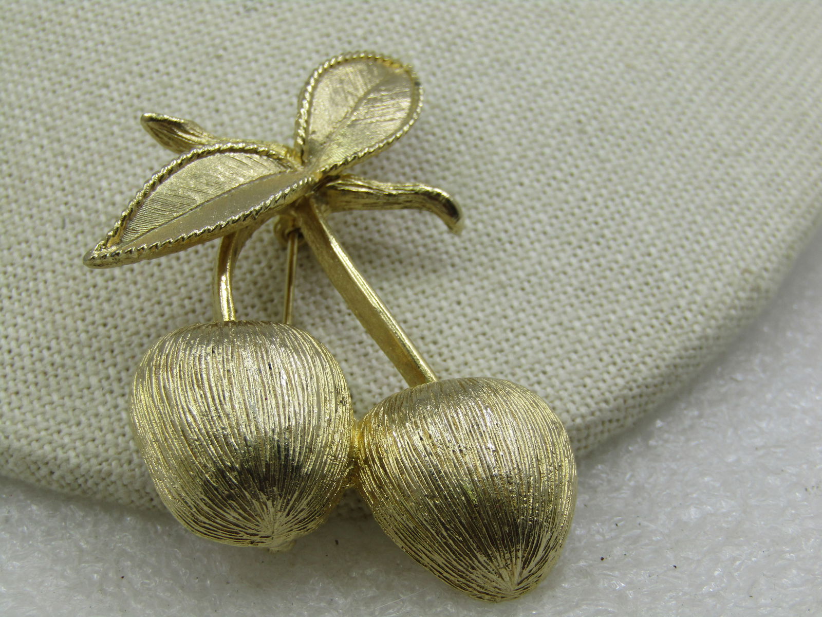 Vintage Cherry Stem Brooch, 1960's-1970's, Sarah Coventry - 2