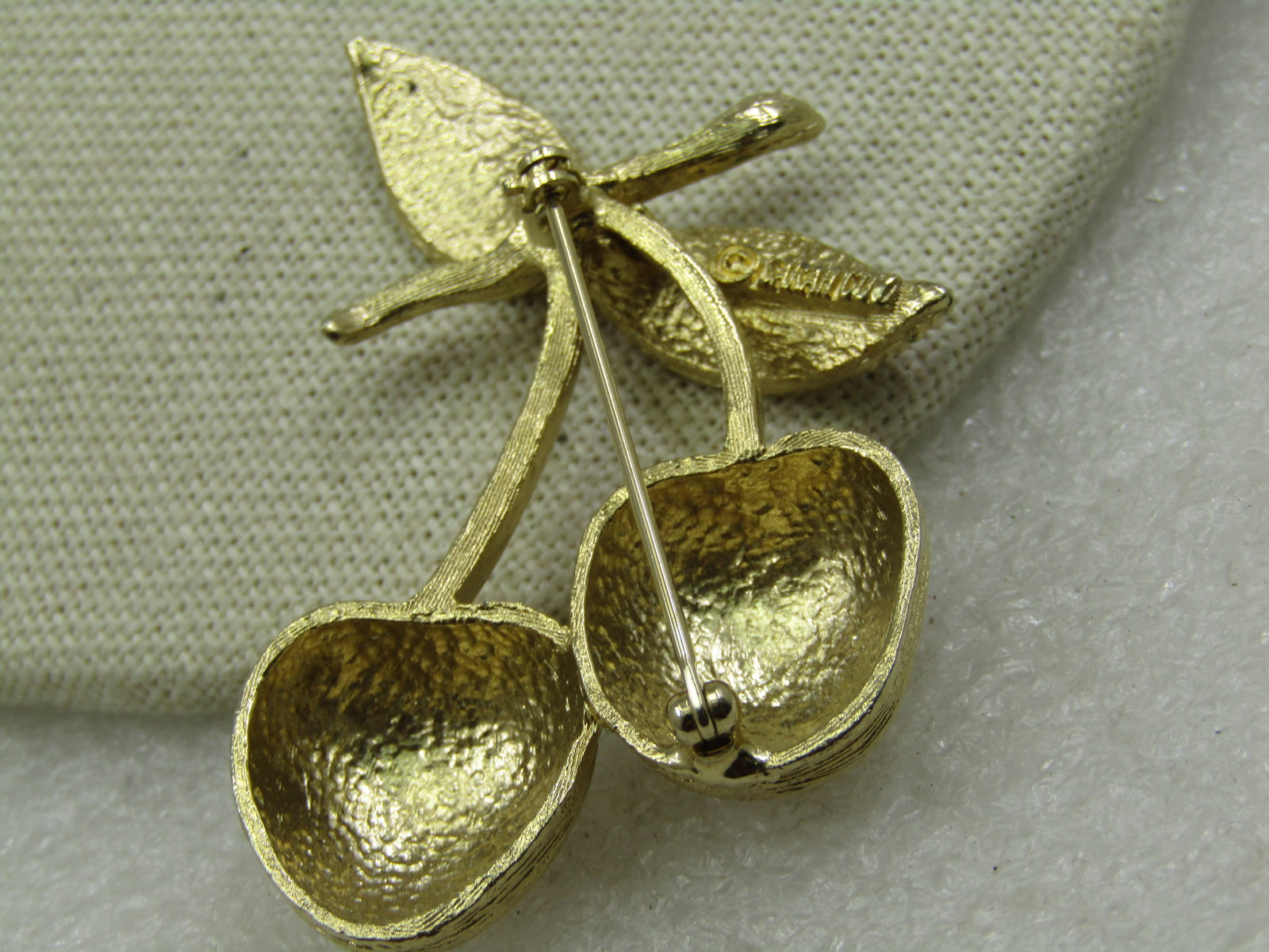 Vintage Cherry Stem Brooch, 1960's-1970's, Sarah Coventry - 5