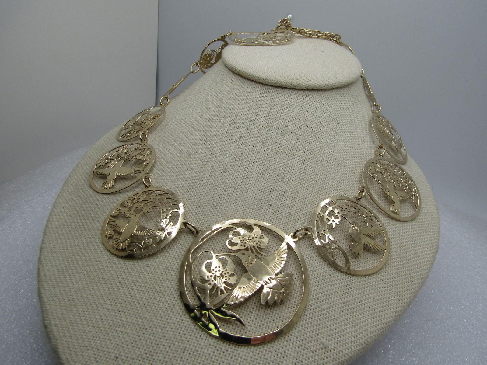 Vintage Graduated Hummingbird Necklace, Wild Bryde, 23"m Retired - 2