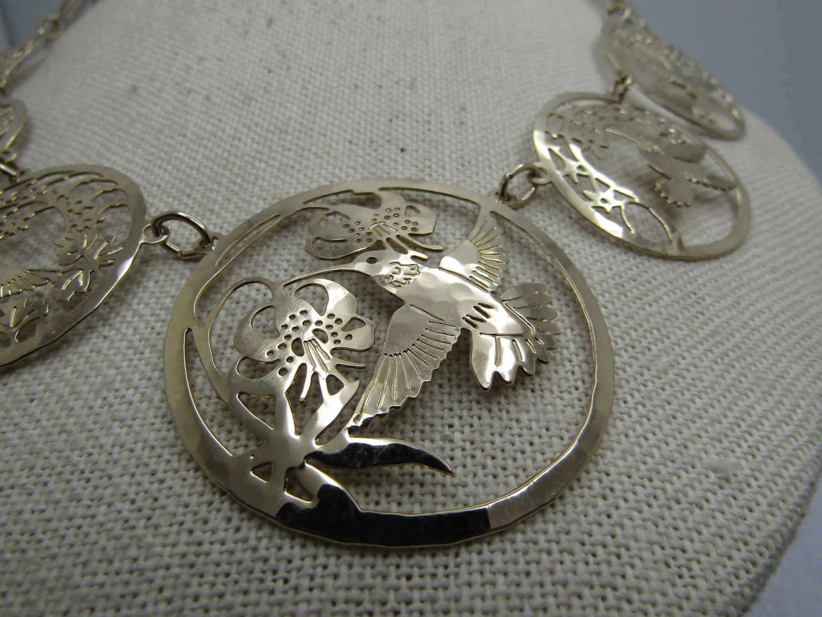 Vintage Graduated Hummingbird Necklace, Wild Bryde, 23"m Retired - 4
