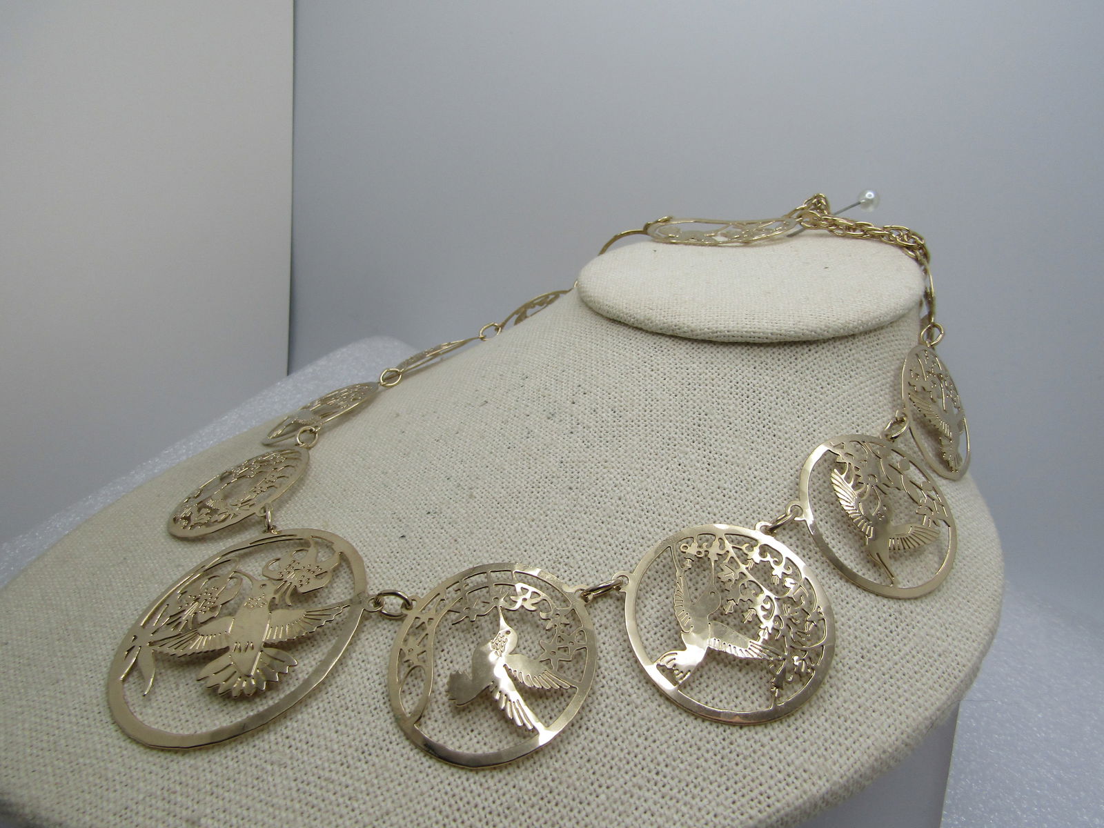 Vintage Graduated Hummingbird Necklace, Wild Bryde, 23"m Retired - 6