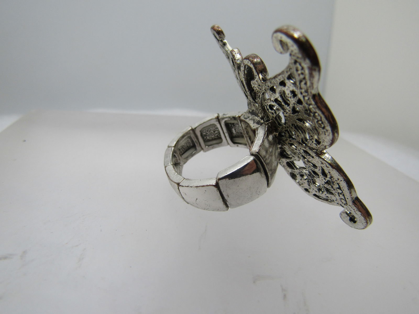 Large Butterfly Ring, Adjustable, 1990's-2000's - 2