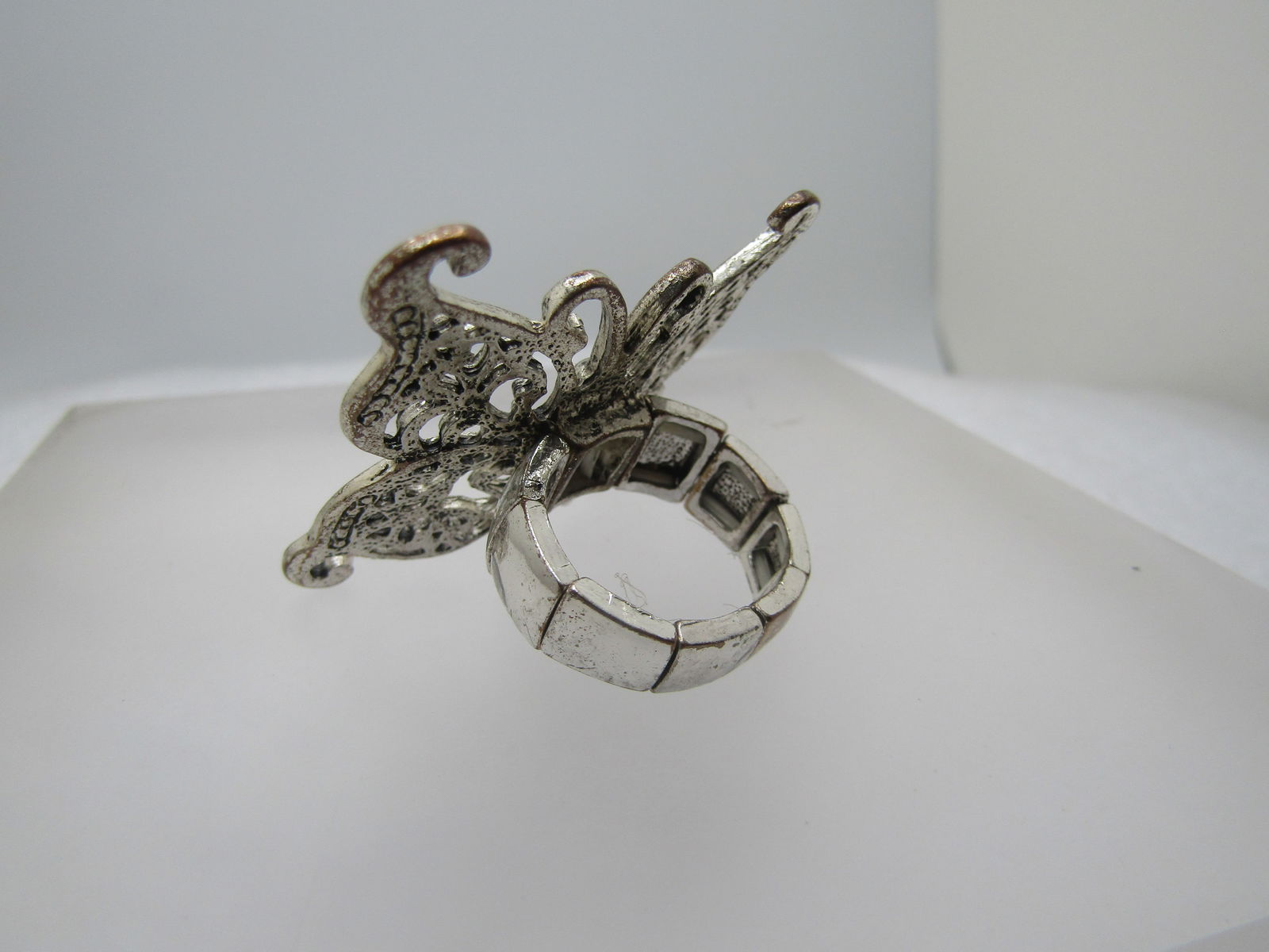 Large Butterfly Ring, Adjustable, 1990's-2000's - 3