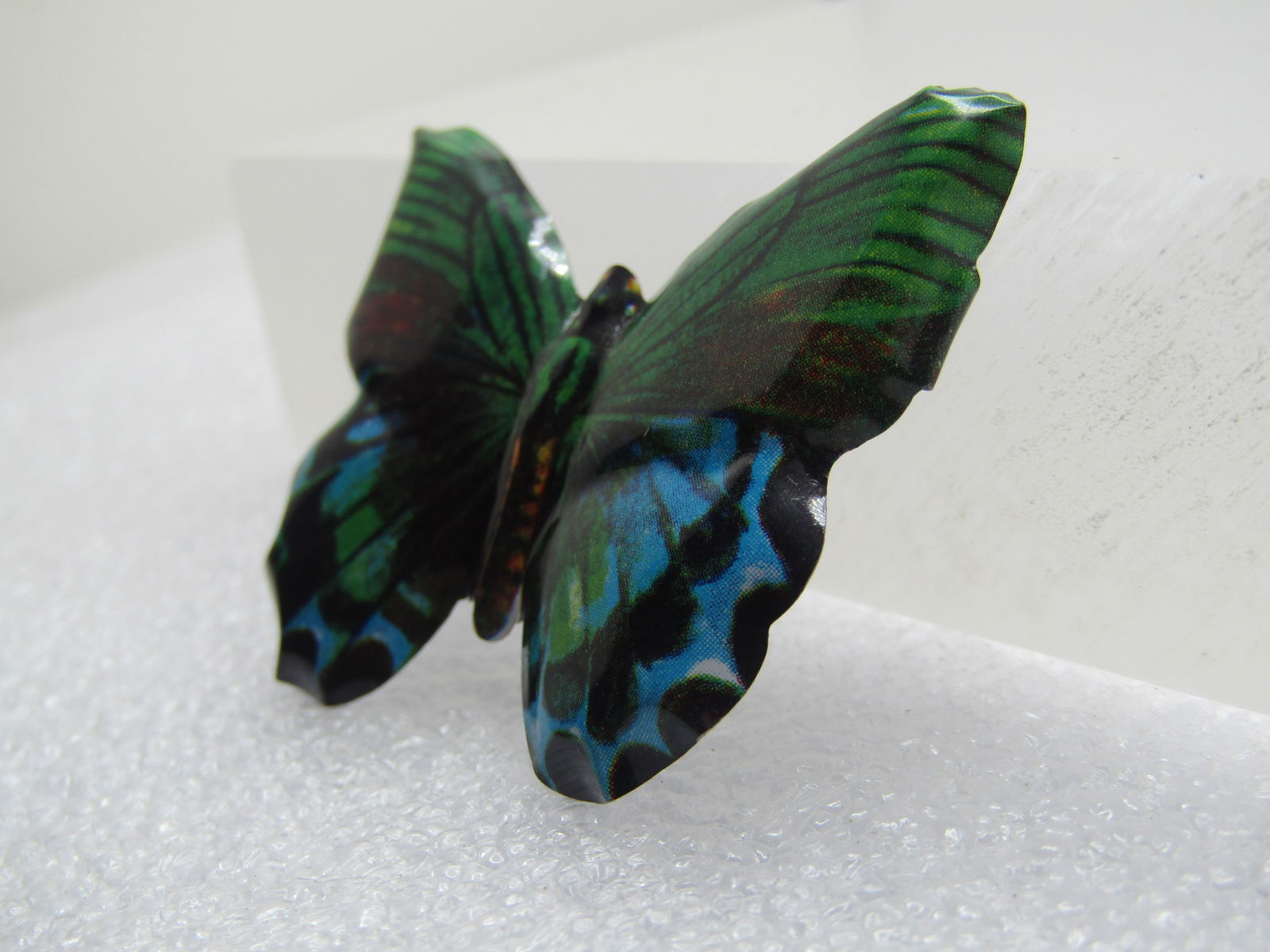 Vintage Enameled Litho Butterfly Brooch, 1950's-1960's - 2