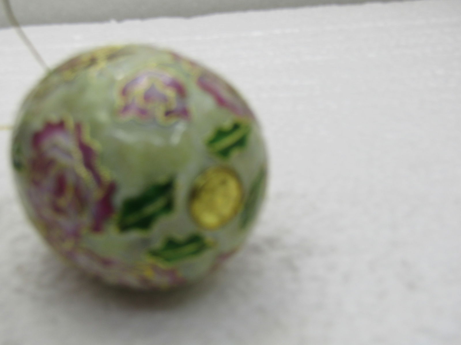 Cloissonne Egg, Butterfly & Rose Design, 2.5" - 3