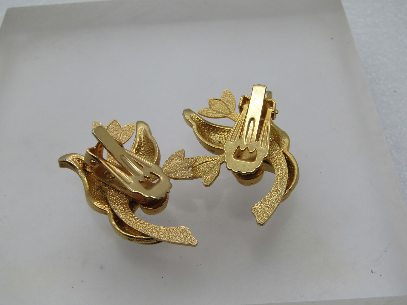 Vintage Tulip Clip Earrings, 1950's-1960's - 4