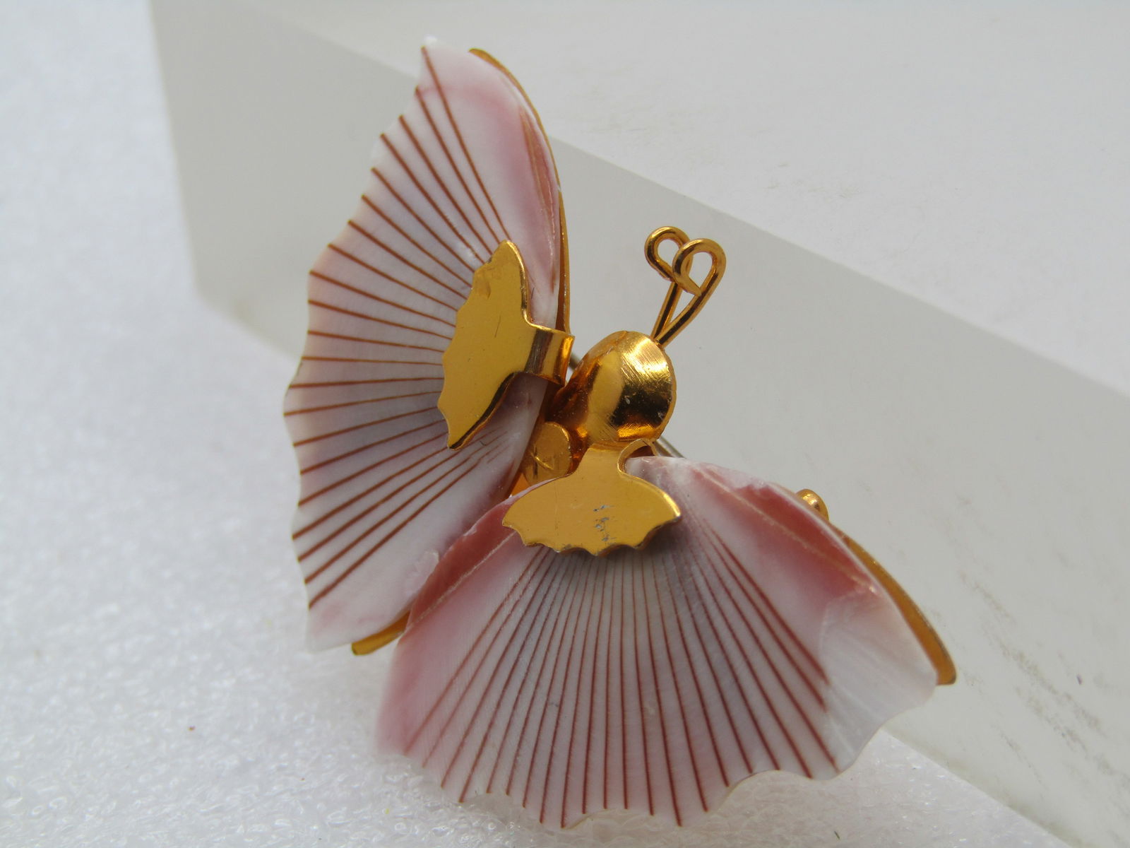 Vintage Shell Butterfly Brooch, 1970's-1980's - 2