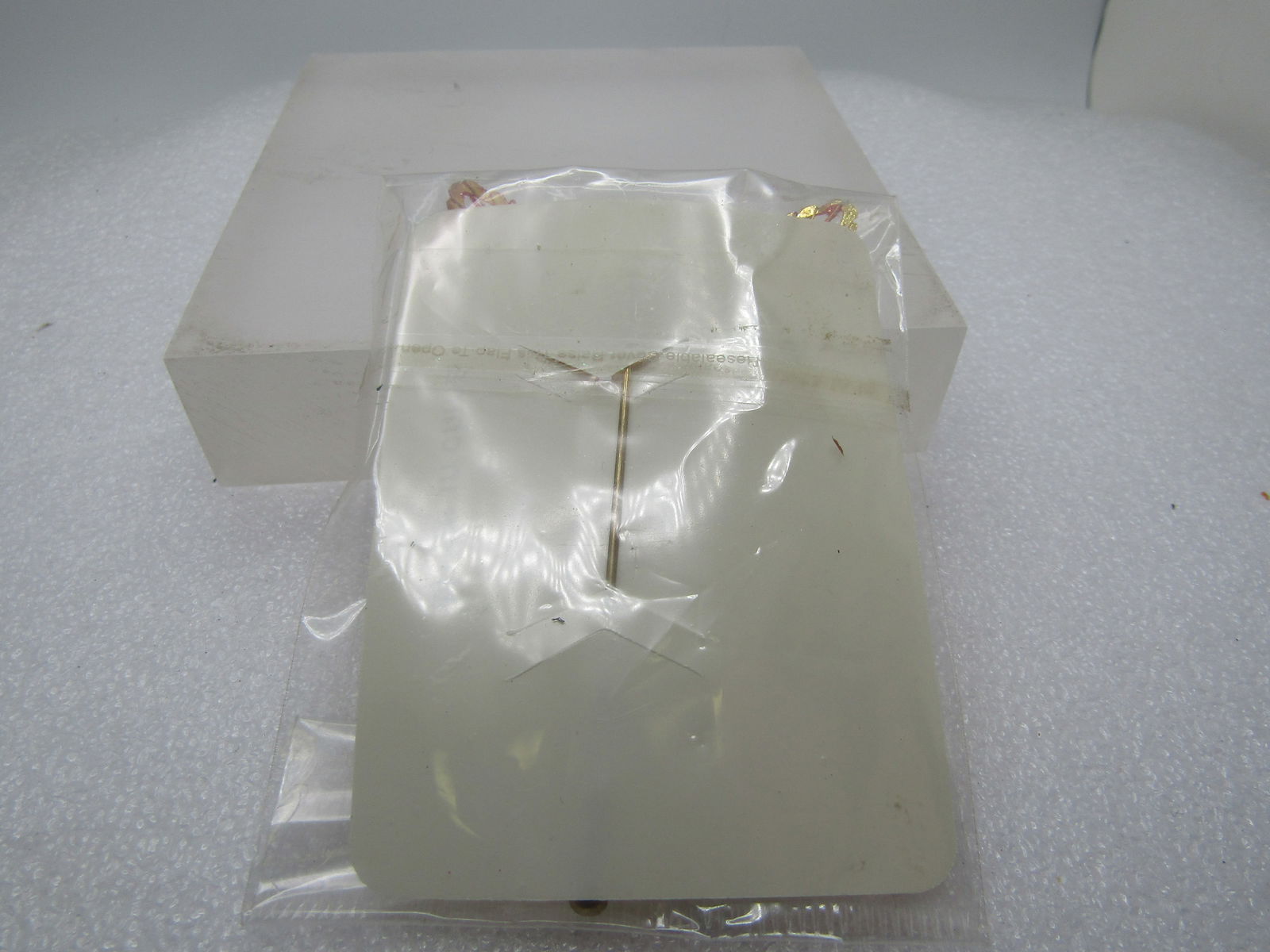 Vintage Red Winged Butterfly Stick Pin, 3.25", Trembler Wings, - 5