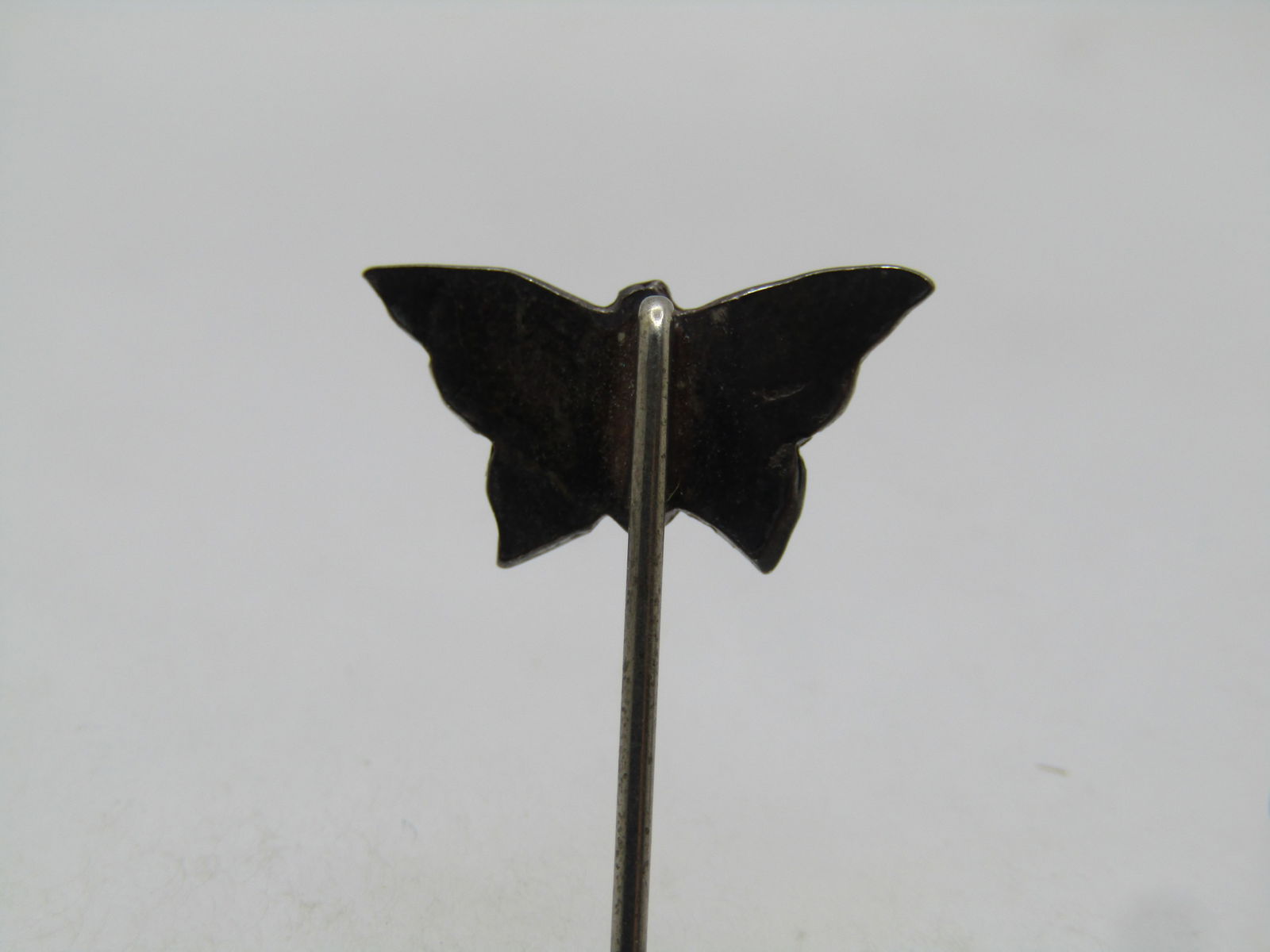 Vintage Sterling Turquoise Chip Butterfly Stick Pin, 1960's-1970's - 4