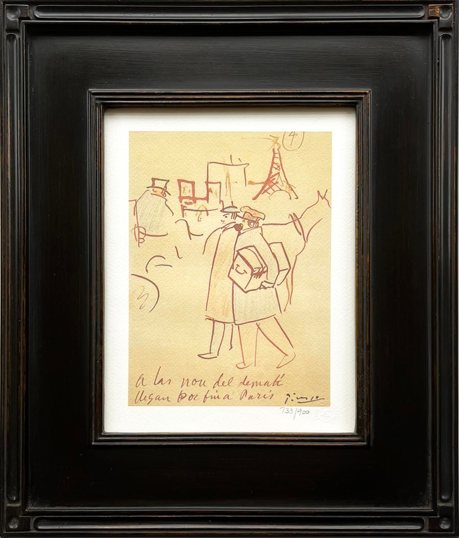 Pablo Picasso Trip To Paris 4 Limited Edition Framed: Title: Pablo Picasso Trip To Paris 4 Limited Edition Framed Artist: Pablo Picasso Description: Artist: Pablo Picasso Country: Spain Title: Trip To Paris 4 Medium: Giclees Marks: Limited Edition number