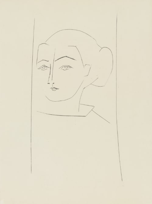 1985 Picasso Heliogravure 15 Young girl: Title: 1985 Picasso Heliogravure 15 Young girl Artist: Pablo Picasso Description: Artist: Pablo Picasso Country: Spain Medium: Heliogravure 15 Marks: Not signed, not numbered Paper Size: 15 x 11
