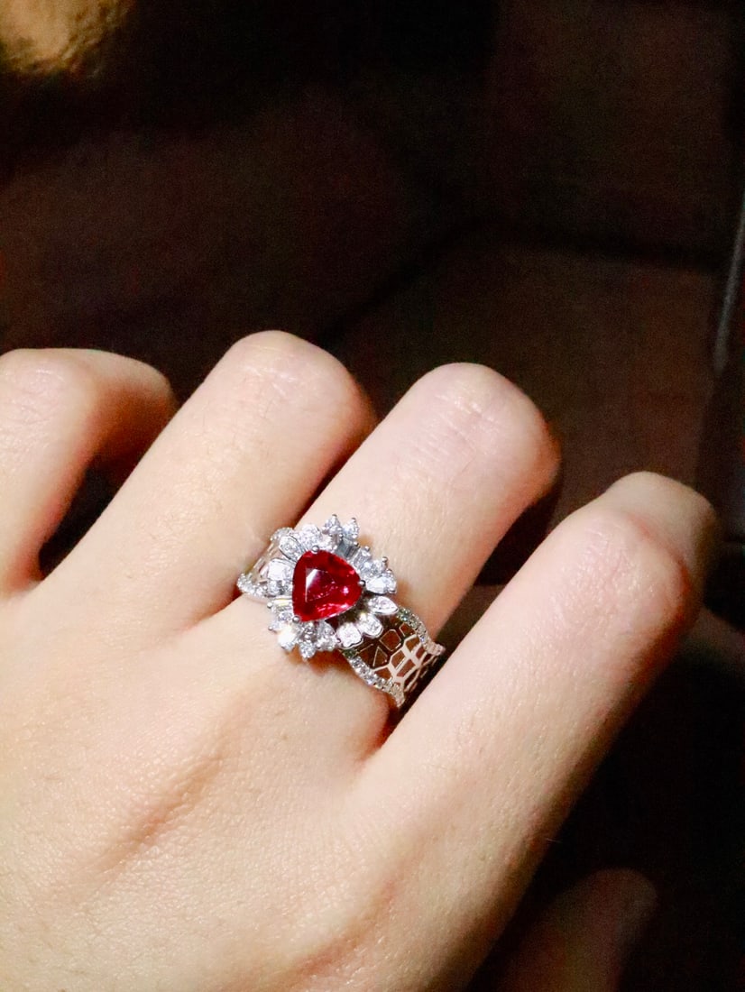 Platinum Ruby Ring - 5