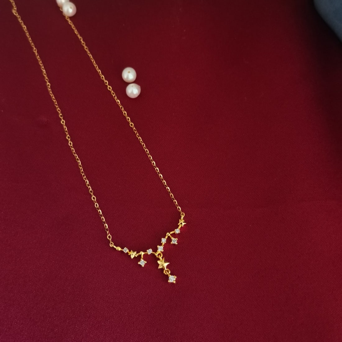 18K Gold Diamond Necklace - 4