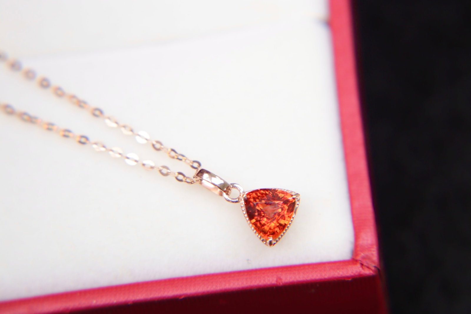 18K Gold Natural Fanta Stone Pendant - 4