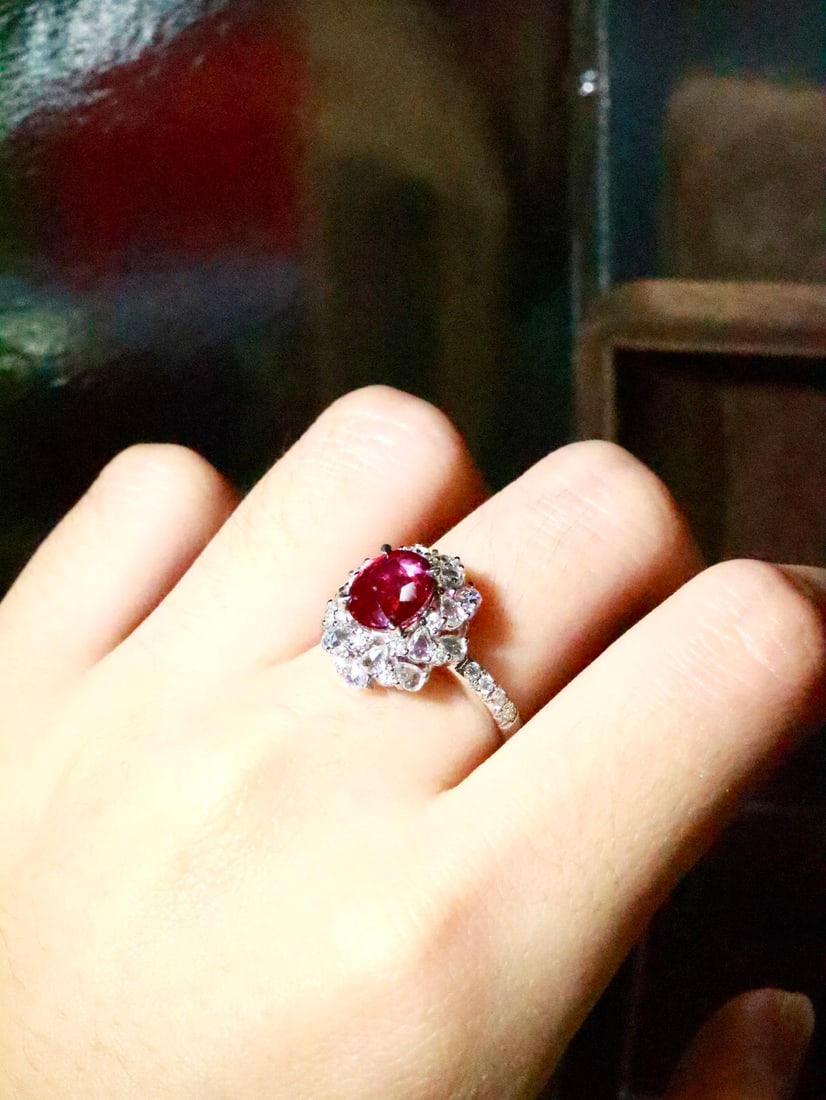 PT950 Platinum Ruby Ring - 6
