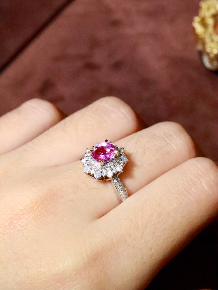 18K Gold Sapphire Diamond Ring - 5