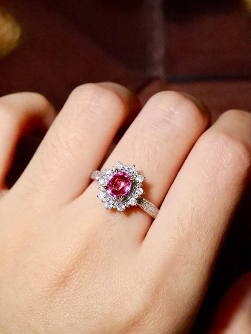 18K Gold Sapphire Diamond Ring - 6