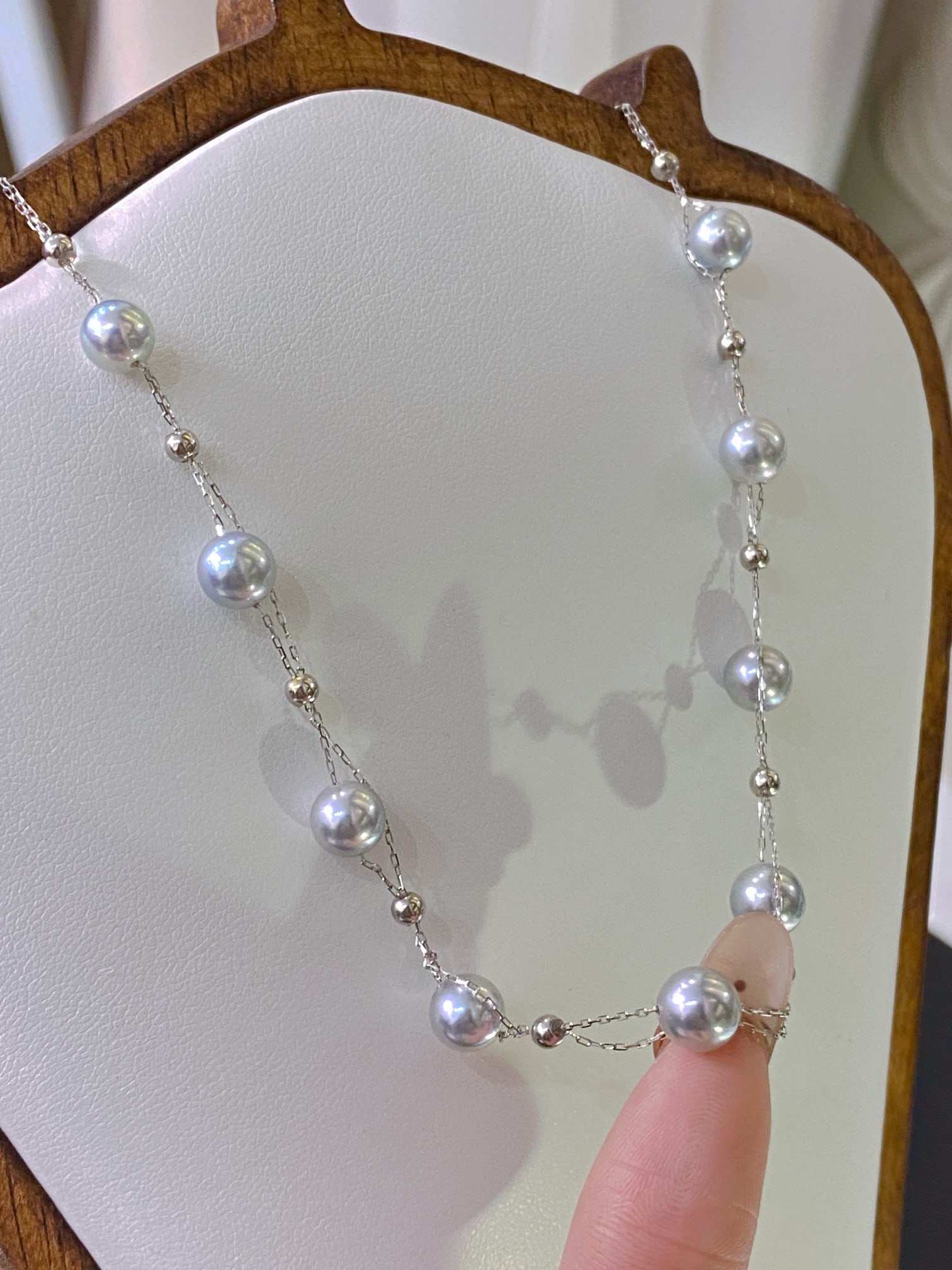18K Gold Pearl Necklace - 2