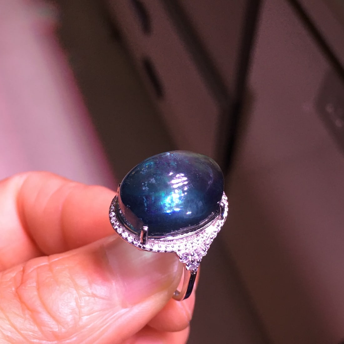 s925 Silver Aquamarine Cabochon Ring - 4