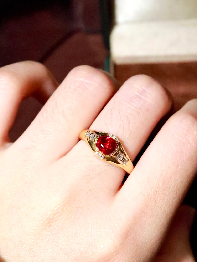 18K Gold Ruby Ring - 6