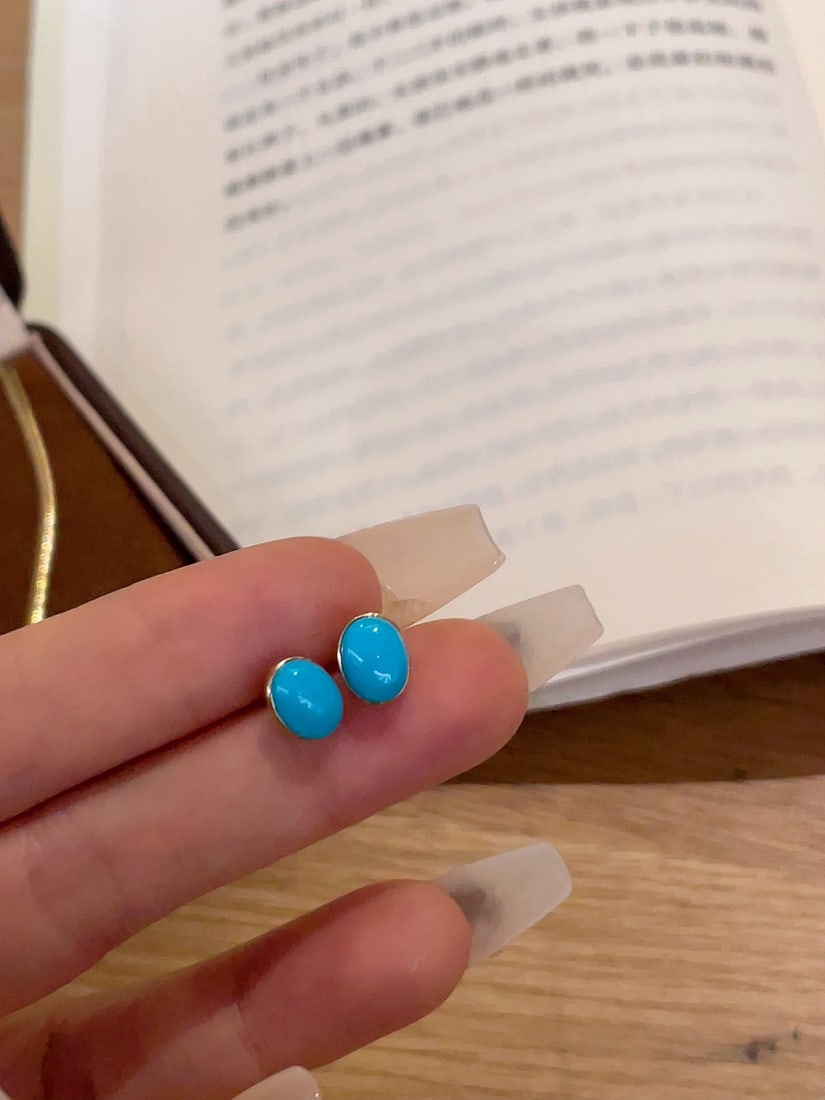 18K Gold Turquoise Set - 2