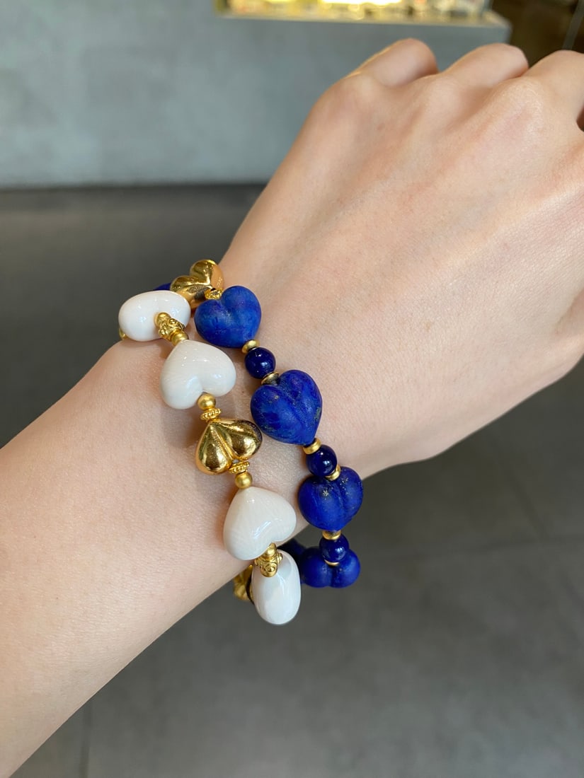 Lapis Lazuli Heart Bracelet - 3
