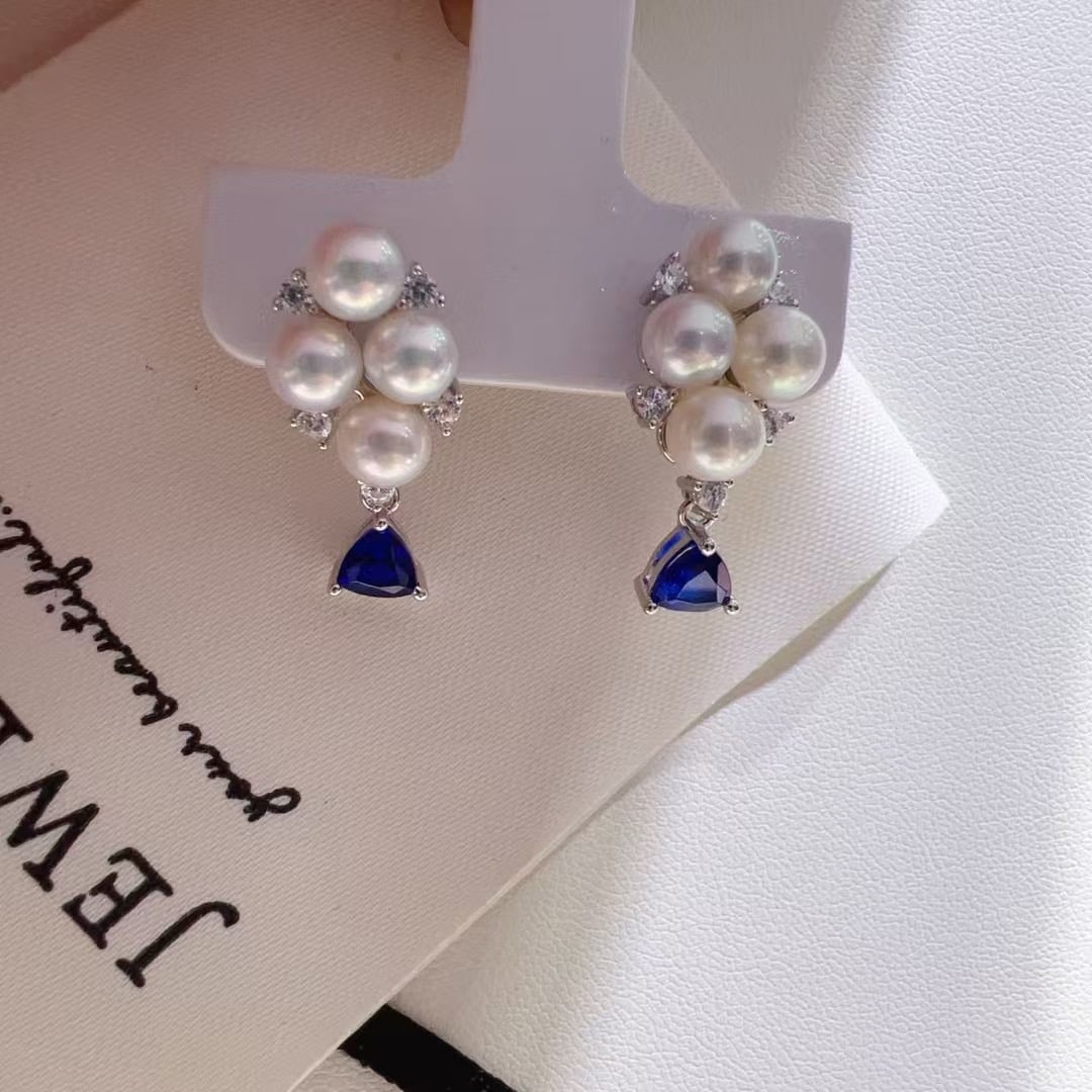 Silver Pearl Earrings - 2