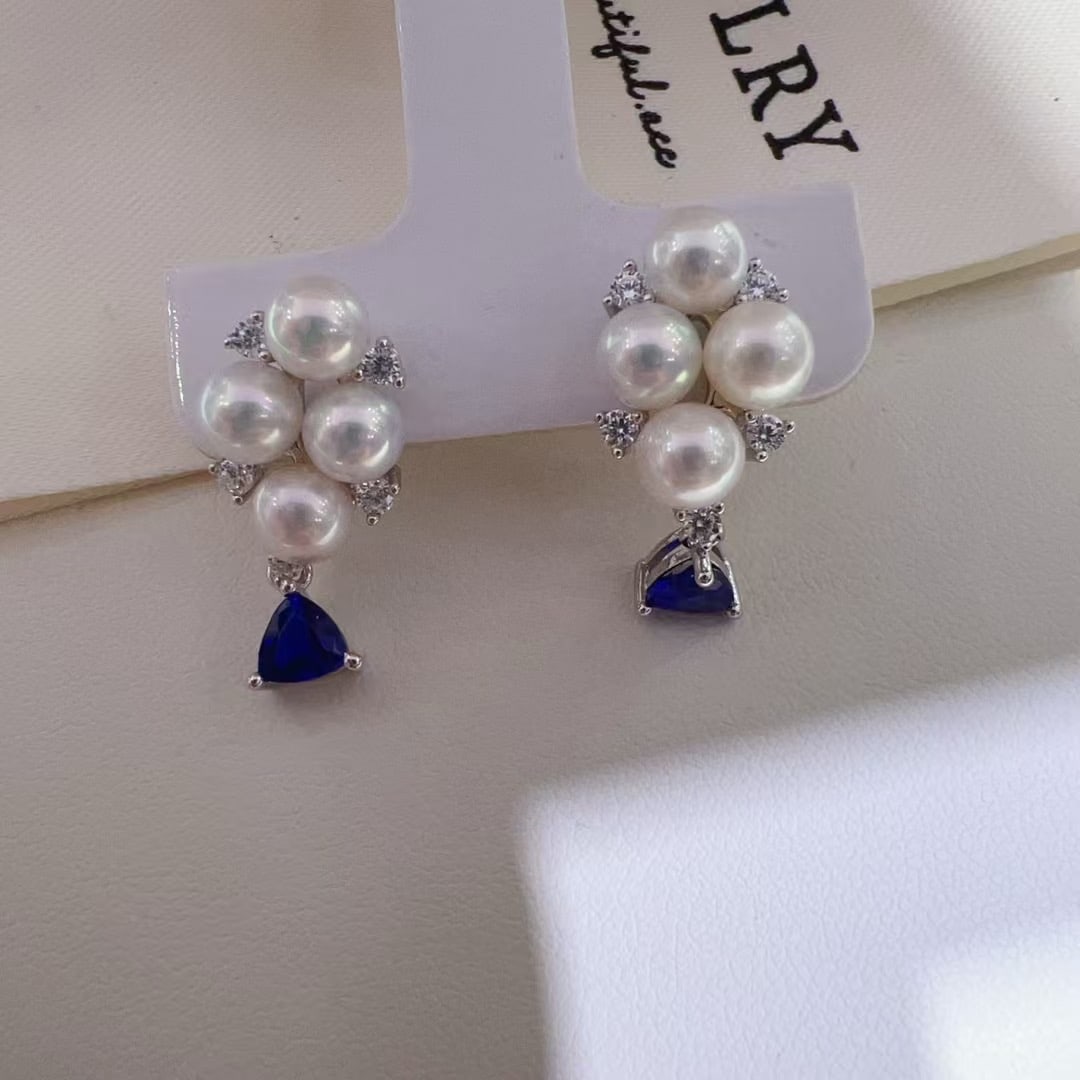 Silver Pearl Earrings - 3