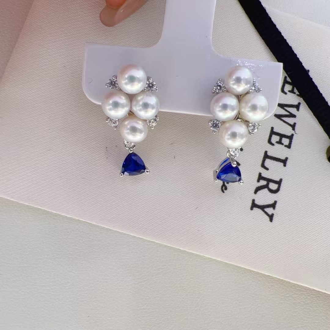 Silver Pearl Earrings - 4
