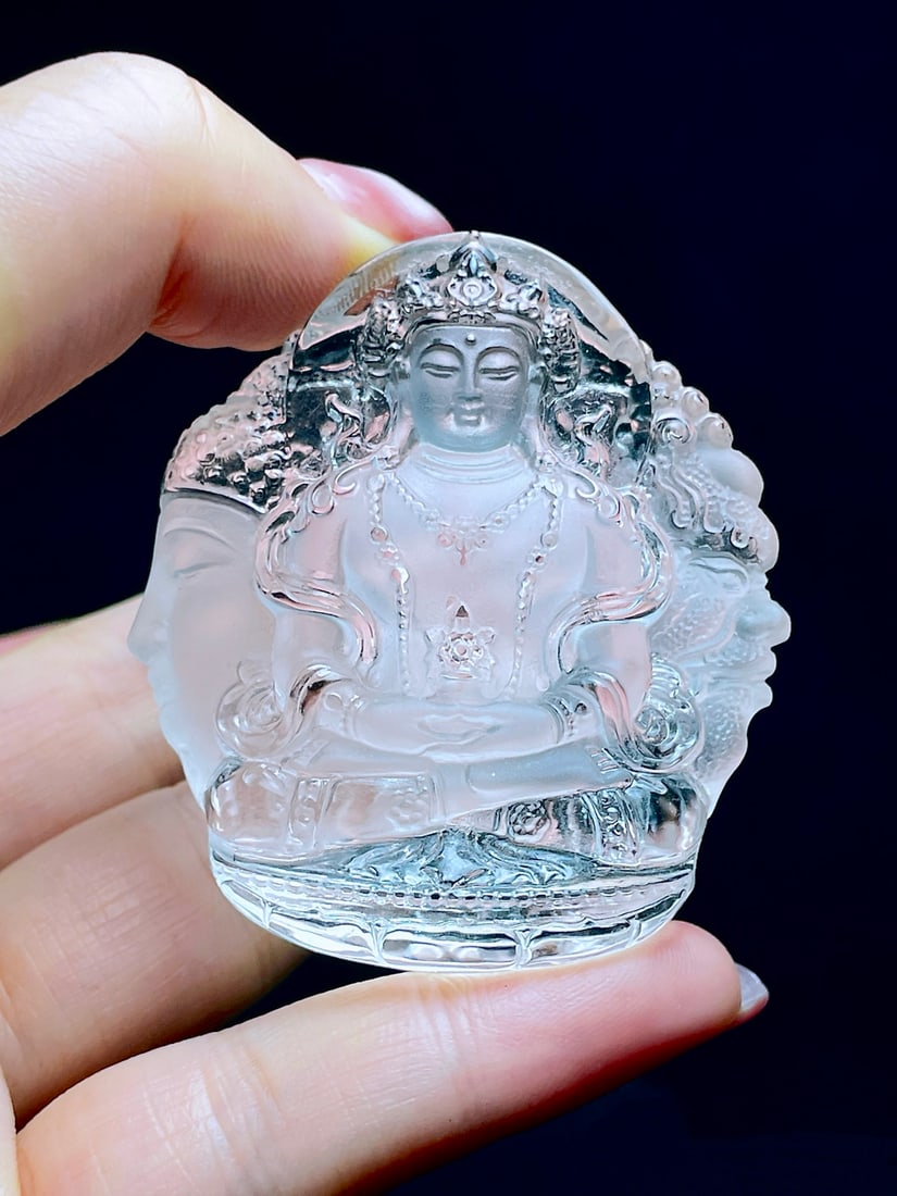 Crystal Pendant: Title: Crystal Pendant Description: This exquisite Crystal Pendant captures the essence of elegance and spirituality, embodying the delicate balance between wisdom and tranquility. The pendant feature