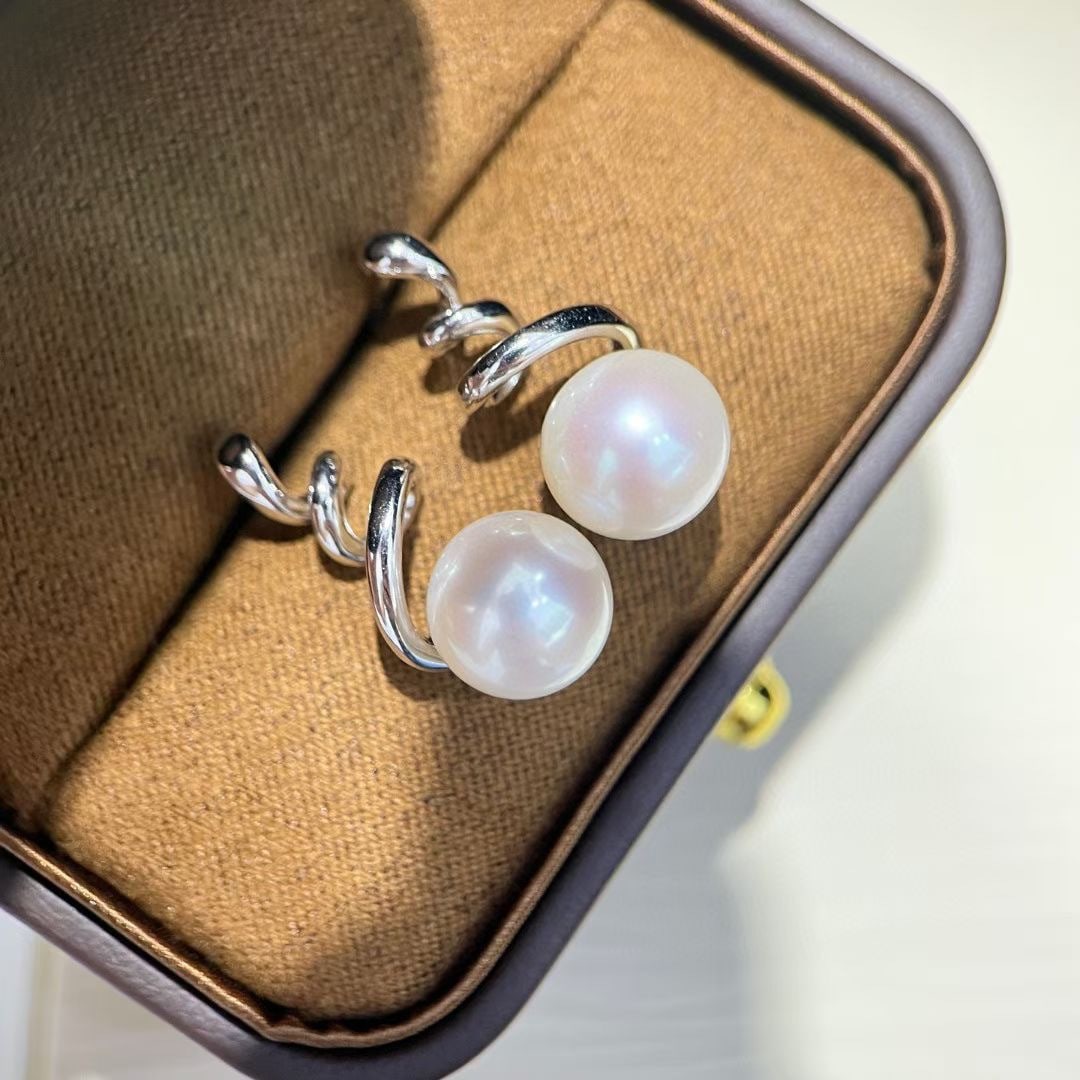 Silver Pearl Earrings - 4