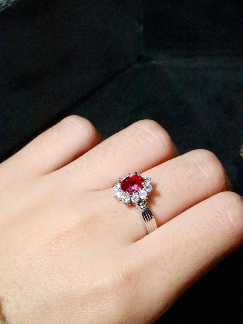 PT950 Platinum Ruby Ring - 6